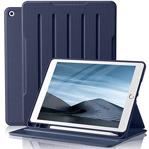 Vobafe Hülle für iPad 9. 8. 7. Generation, iPad 10.2 Hülle PU Leder Smart Cover mit Stifthalter, Auto Schlaf/Wach, Multi Winkel Ständer, Stoßfeste Schutzhülle für iPad 10.2 Zoll 2021/2020/2019 von Vobafe