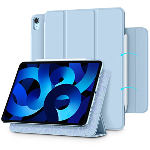 Vobafe Magnetische Hülle Kompatibel mit iPad Air 5 Generation Hülle 2022/iPad Air 4 Generation Hülle 2020 10.9 Zoll/iPad Pro 11 2018, Magnet Schutzhülle Unterstützt 2. Gen Aufladen-Himmel Blau von Vobafe