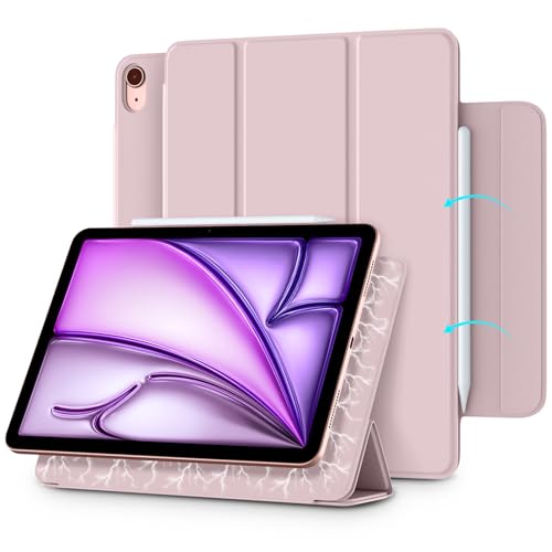 Vobafe Magnetische Hülle Kompatibel mit iPad Air 5 Generation Hülle 2022/iPad Air 4 Generation Hülle 2020 10.9 Zoll/iPad Pro 11 2018, Magnet Schutzhülle Unterstützt 2. Gen Aufladen-Rosa von Vobafe