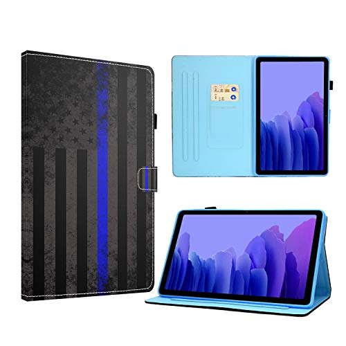 Vobber Schutzhülle für Galaxy Tab A7 10.4 2020, leicht, mit Standfunktion, PU-Leder, automatischer Sleep/Wake-Funktion, Samsung Tablet Zoll Modell SM-T500/T505/T507, dünne blaue amerikanische Flagge von Vobber
