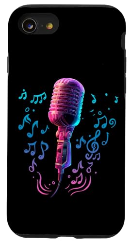 Mikrofon | Sänger | Karaoke-Musik Hülle für iPhone SE (2020) / 7 / 8 von Vocal Vibes Apparel – Music Lover Outfit