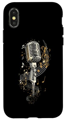 Mikrofon | Sänger | Karaoke-Musik Hülle für iPhone X/XS Mikrofon | Sänger | Karaoke-Musik Hülle für iPhone X/XS von Vocal Vibes Apparel – Music Lover Outfit