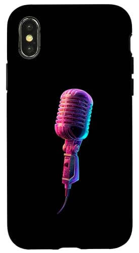 Mikrofon | Sänger | Karaoke-Musik Hülle für iPhone X/XS Mikrofon | Sänger | Karaoke-Musik Hülle für iPhone X/XS von Vocal Vibes Apparel – Music Lover Outfit