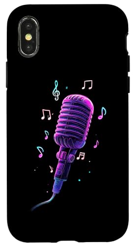 Mikrofon | Sänger | Karaoke-Musik Hülle für iPhone X/XS Mikrofon | Sänger | Karaoke-Musik Hülle für iPhone X/XS von Vocal Vibes Apparel – Music Lover Outfit
