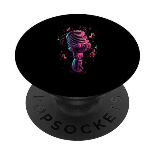 Mikrofon | Sänger | Karaoke-Musik PopSockets Klebender PopGrip Mikrofon | Sänger | Karaoke-Musik PopSockets Klebender PopGrip von Vocal Vibes Apparel – Music Lover Outfit