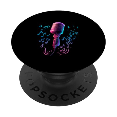 Mikrofon | Sänger | Karaoke-Musik PopSockets Klebender PopGrip Mikrofon | Sänger | Karaoke-Musik PopSockets Klebender PopGrip von Vocal Vibes Apparel – Music Lover Outfit