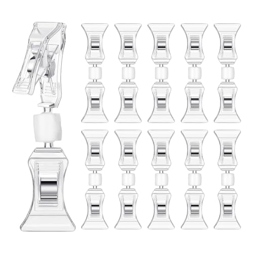 Vocdikficy 100 Stück Doppelseitiger Logo-Clip, Logo-Display, Mini-Clip, Logo-Halter für Etiketten, Kleidung, Visitenkarten, Einzelhandel, Langlebig von Vocdikficy