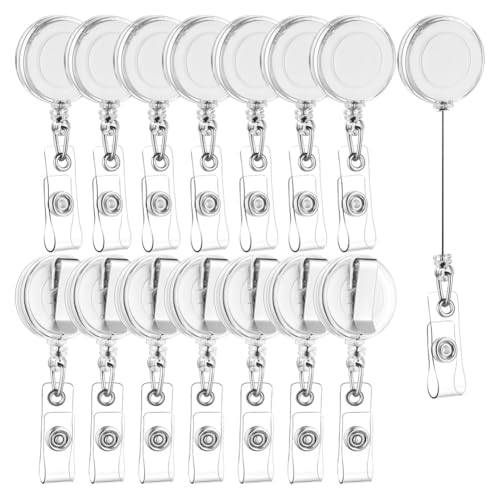 Vocdikficy 100 Stück Einziehbare Ausweishalter-Clips, Ausweishalter-Rolle mit Metall-Gürtelclip zum Aufhängen Von Karten und Schlüsselanhängern, A Vocdikficy 100 Stück Einziehbare Ausweishalter-Clips, Ausweishalter-Rolle mit Metall-Gürtelclip zum Aufhängen Von Karten und Schlüsselanhängern, A von Vocdikficy
