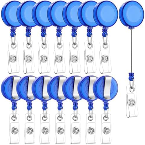 Vocdikficy 100 Stück Einziehbare Ausweishalter-Clips, Ausweishalter-Rolle mit Metall-Gürtelclip zum Aufhängen Von Karten und Schlüsselanhängern, B Vocdikficy 100 Stück Einziehbare Ausweishalter-Clips, Ausweishalter-Rolle mit Metall-Gürtelclip zum Aufhängen Von Karten und Schlüsselanhängern, B von Vocdikficy