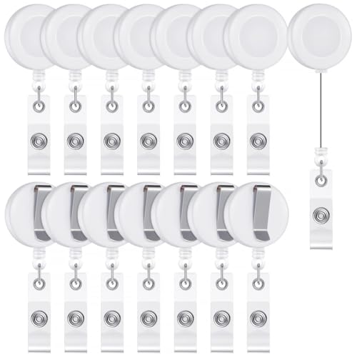 Vocdikficy 100 Stück Einziehbare Ausweishalter-Clips, Ausweishalter-Rolle mit Metall-Gürtelclip zum Aufhängen Von Karten und Schlüsselanhängern, C Vocdikficy 100 Stück Einziehbare Ausweishalter-Clips, Ausweishalter-Rolle mit Metall-Gürtelclip zum Aufhängen Von Karten und Schlüsselanhängern, C von Vocdikficy