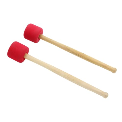 Vocdikficy 2 Stück Bassdrum-Sticks, Schaumstoff, Bassdrum-Hämmer, Premium-Snare-Drum-Sticks, Team-Drum-Zubehör, Rot Vocdikficy 2 Stück Bassdrum-Sticks, Schaumstoff, Bassdrum-Hämmer, Premium-Snare-Drum-Sticks, Team-Drum-Zubehör, Rot von Vocdikficy