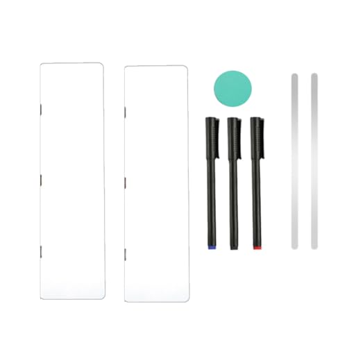 Vocdikficy 2er-Pack Monitor-Memo-Whiteboard, Magnetischer Haftnotizhalter, Trocken Abwischbare Tafel für Computer mit Selbstklebenden Metallstreifen von Vocdikficy