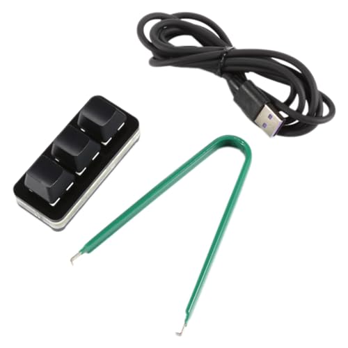 Vocdikficy 3 Tasten Benutzerdefinierte Mini-Tastatur Kopieren Einfügen Ausschneiden Alles Auswählen Eingabetaste Strg CV für Programmierer Audio Spiel Tastenkombinationen Tastatur Schwarz von Vocdikficy