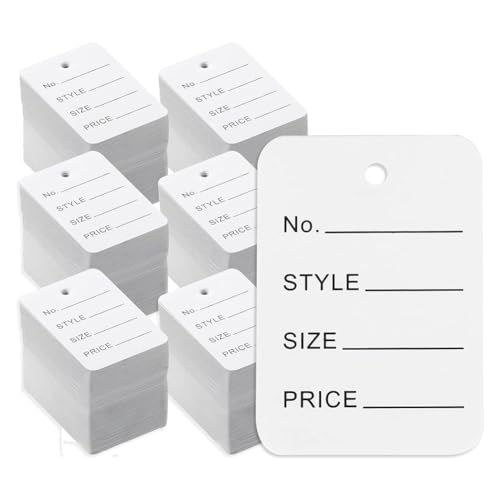 Vocdikficy 3000 Preisschilder, 4,9 cm X 3,5 Cm, Weiße Papieretiketten, Etiketten für Kleidungsgrößen, zum Erstellen Von Etiketten Vocdikficy 3000 Preisschilder, 4,9 cm X 3,5 Cm, Weiße Papieretiketten, Etiketten für Kleidungsgrößen, zum Erstellen Von Etiketten von Vocdikficy