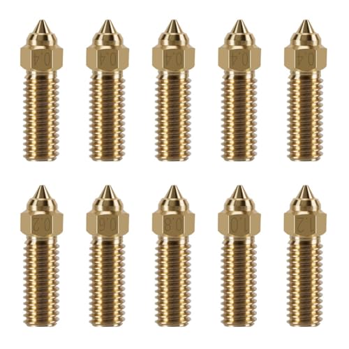 Vocdikficy 3D-Drucker-Extruderdüsen-Kit für K1/K1 Max, Hohe Temperatur- und Verschleißfestigkeit, 10-Teilige Messingdüsen Vocdikficy 3D-Drucker-Extruderdüsen-Kit für K1/K1 Max, Hohe Temperatur- und Verschleißfestigkeit, 10-Teilige Messingdüsen von Vocdikficy