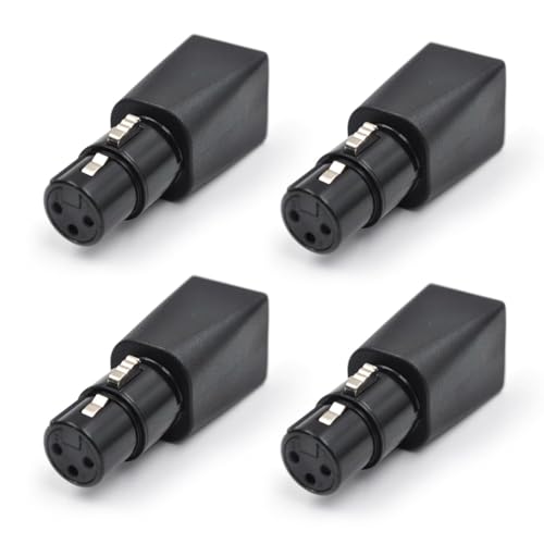 Vocdikficy 4-Teiliger -Auf-RJ45-Anschluss, RJ45-Ethernet auf 3-Poligen XLR-Adapter, 3-Poliger XLR-Adapter für Audio-Video-Buchse Vocdikficy 4-Teiliger -Auf-RJ45-Anschluss, RJ45-Ethernet auf 3-Poligen XLR-Adapter, 3-Poliger XLR-Adapter für Audio-Video-Buchse von Vocdikficy