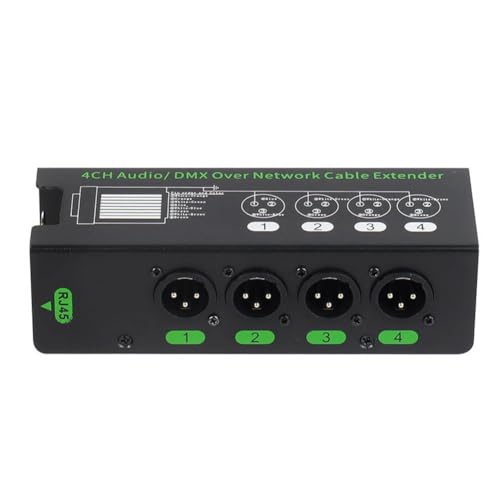 Vocdikficy 4CH 3-Poliger Audio-/-Über-Netzwerkkabel-Extender DMX512-Netzwerksignal-Extender XLR auf RJ45-Ethernet-Adapter XLR-Stecker Vocdikficy 4CH 3-Poliger Audio-/-Über-Netzwerkkabel-Extender DMX512-Netzwerksignal-Extender XLR auf RJ45-Ethernet-Adapter XLR-Stecker von Vocdikficy