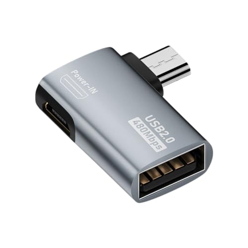 Vocdikficy 4K-OTG-Stromversorgung, Micro-USB auf USB mit Winkeldesign. Geeignet für Tablet, TV (Rechts) von Vocdikficy
