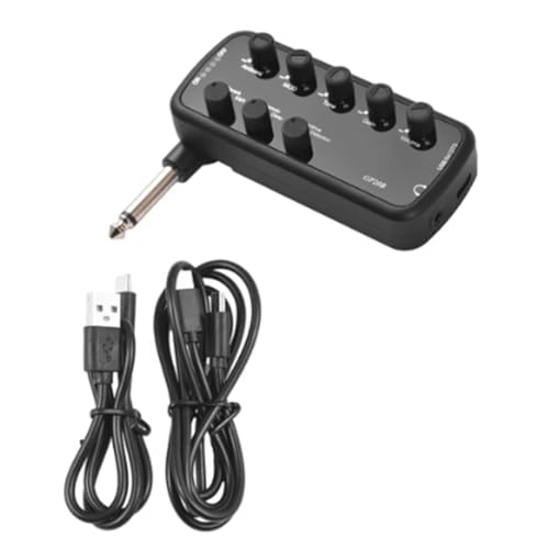 Vocdikficy Bassverstärker, Mini-Verstärker, Tragbarer Kopfhörer-Bassverstärker, Plug-and-Play für E-Bassverstärker von Vocdikficy