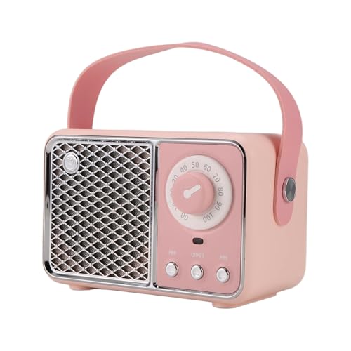Vocdikficy Bluetooth-Lautsprecher, Tragbarer Sound-Lautsprecher, Musik, Kabellos, Radio, FM, Mini, Bluetooth, Audio, Pink von Vocdikficy