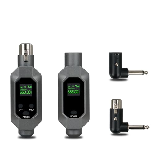 Vocdikficy Drahtloser Mikrofon-Sender/Empfänger, Eingesteckt in EIN Drahtloses XLR-Mikrofonsystem für Dynamisches 48-V-Kondensatormikrofon, Langlebig, Einfach zu Bedienen A von Vocdikficy