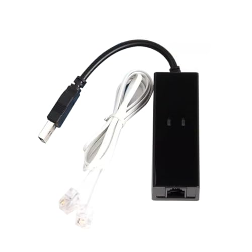 Vocdikficy Faxmodem, USB2.0 56K Externer Modemtreiber, Stecker und Spiel-USB-Modem, Standard und Erweitert Gemäß Anleitung (Einzelanschluss) von Vocdikficy
