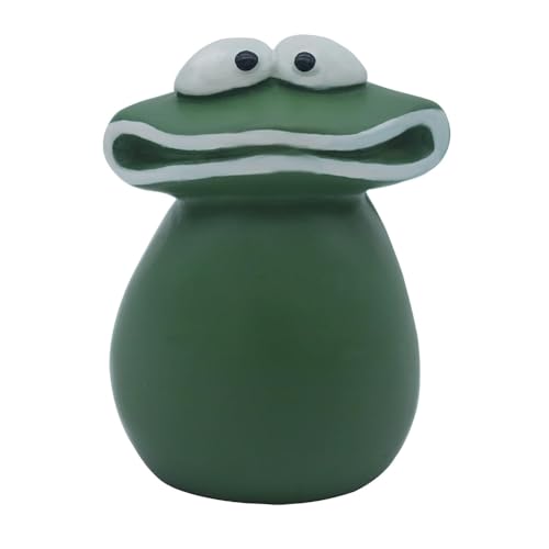 Vocdikficy Froschstatue Aus Kunstharz, Froschstatuen mit Großem Mund, Wasserdicht, Handgefertigt, für Garten, Heimdekoration, Lustige Hofdekorationen, Langlebig von Vocdikficy
