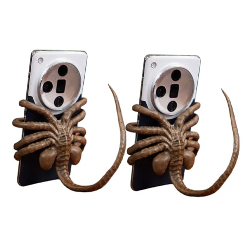 Vocdikficy Gesichtsumarmender Handyhalter Halloween Horror Gesicht Adsorption Dekoration Verstellbarer Handyhalter von Vocdikficy