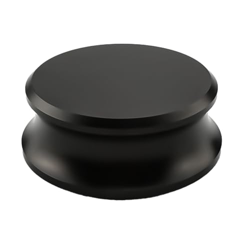 Vocdikficy Gewichtsstabilisator Aus Aluminium und Metall für Vinyl-Schallplatten, Scheibenausgeglichene Klemme für Plattenspieler-LP-Plattenspieler-Zubehör (Schwarz) von Vocdikficy