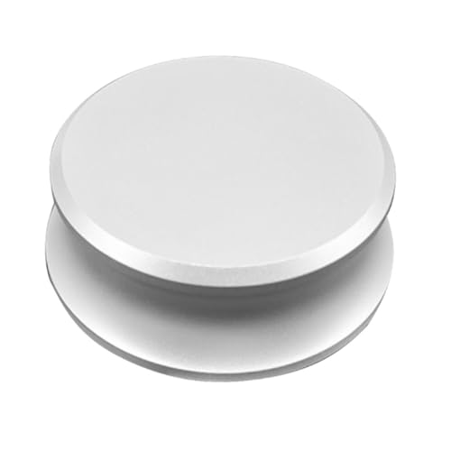 Vocdikficy Gewichtsstabilisator Aus Aluminium und Metall für Vinyl-Schallplatten, Scheibenausgeglichene Klemme für Plattenspieler-LP-Plattenspieler-Zubehör (Silber) von Vocdikficy