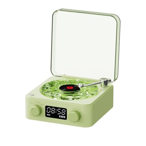 Vocdikficy KW03 Retro-Schallplattenlautsprecher RGB, Kabellos, Bluetooth 5.0, Plattenspieler, Lautsprecher, Stereo-Sound mit Weißem Rauschen, Grün Vocdikficy KW03 Retro-Schallplattenlautsprecher RGB, Kabellos, Bluetooth 5.0, Plattenspieler, Lautsprecher, Stereo-Sound mit Weißem Rauschen, Grün von Vocdikficy