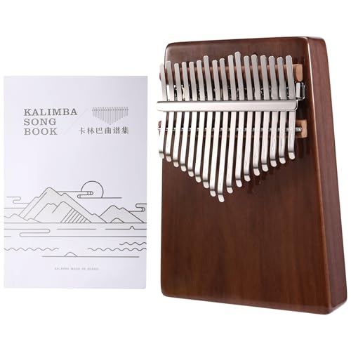 Vocdikficy Kalimba Daumenklavier Tragbar 17- Walnuss Daumenklavier mit Hochwertiger Fingerklavierqualität von Vocdikficy