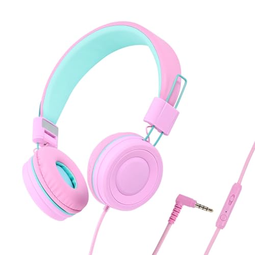 Vocdikficy Kopfhörer für Kinder, Headset, Kabelgebunden, Bunt, für Laptop, Tablet, Telefon zum Online-Lernen, Kopfhörer, Langlebig, Einfach zu Bedienen, Pink Vocdikficy Kopfhörer für Kinder, Headset, Kabelgebunden, Bunt, für Laptop, Tablet, Telefon zum Online-Lernen, Kopfhörer, Langlebig, Einfach zu Bedienen, Pink von Vocdikficy