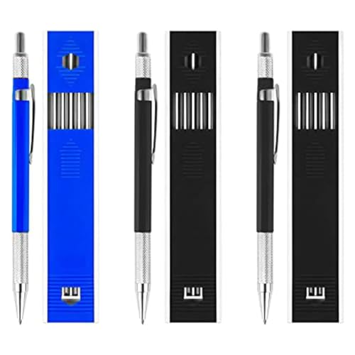 Vocdikficy Mechanischer Bleistift 2mm, Bleistifte und Minen Wie Abgebildet Aus Metall zum Zeichnen/Schreiben/Skizzieren/Mechanischer Bleistift von Vocdikficy