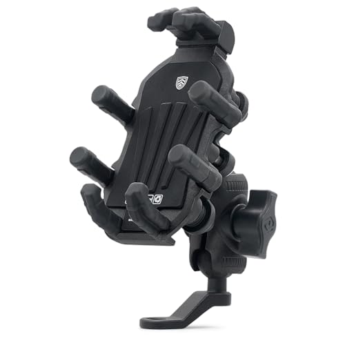 Vocdikficy Motorrad-Handyhalterung mit Vibrationsdämpfer für 4,7-7,1 Handys, Universelle Rückspiegelhalterung, Einfach zu Verwenden und Langlebig von Vocdikficy
