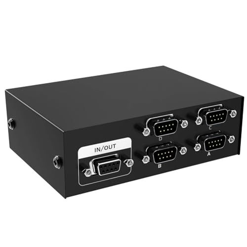 Vocdikficy RS232-Switch 4 in 1 Out RS232 Seriell DB9 Pin Switcher 4x1 für PC-Konsole Druckerfreigabe-Auswahl-Controller Vocdikficy RS232-Switch 4 in 1 Out RS232 Seriell DB9 Pin Switcher 4x1 für PC-Konsole Druckerfreigabe-Auswahl-Controller von Vocdikficy