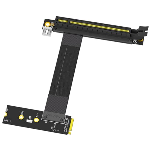 Vocdikficy Riser-Kabel M.2 NVME auf PCIE X16 Adapter Grafik-Verlängerungskabel 90 Grad PCI Express 3.0 16X auf M Key Riser-Kabel A von Vocdikficy