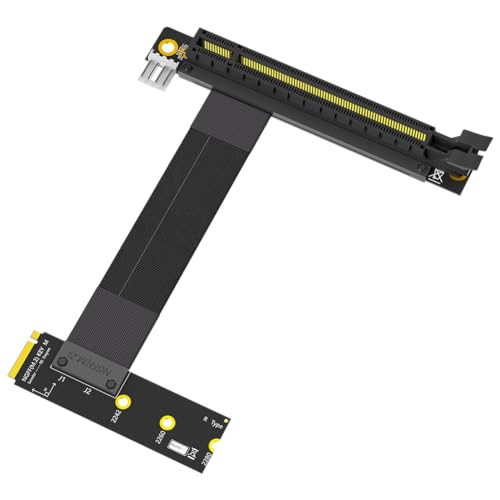 Vocdikficy Riser-Kabel M.2 NVME auf PCIE X16 Adapter Grafik-Verlängerungskabel 90 Grad PCI Express 3.0 16X auf M Key Riser-Kabel B von Vocdikficy