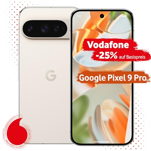 Google Pixel 9 Pro mit Vodafone Vertrag | Aktion: 25% Basispreis-Rabatt | 24 Mon. Vertragslaufzeit | in Porcelain | mit 128 GB Speicher Google Pixel 9 Pro mit Vodafone Vertrag | Aktion: 25% Basispreis-Rabatt | 24 Mon. Vertragslaufzeit | in Porcelain | mit 128 GB Speicher von Vodafone