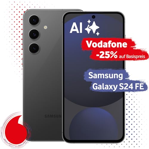 Samsung Galaxy S24 FE mit Vodafone Vertrag | Aktion: 25% Basispreis-Rabatt | 24 Mon. Laufzeit | in Graphite | mit 128 GB Speicher Samsung Galaxy S24 FE mit Vodafone Vertrag | Aktion: 25% Basispreis-Rabatt | 24 Mon. Laufzeit | in Graphite | mit 128 GB Speicher von Vodafone