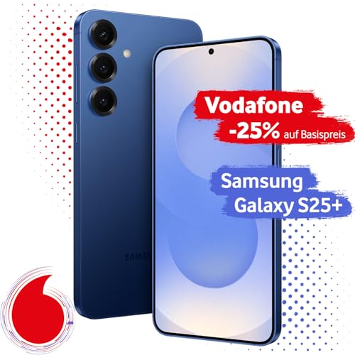 Samsung Galaxy S25+ mit Vodafone Vertrag | Aktion: 25% Basispreis-Rabatt | 24 Mon. Laufzeit | in Navy | mit 256 GB Speicher von Vodafone