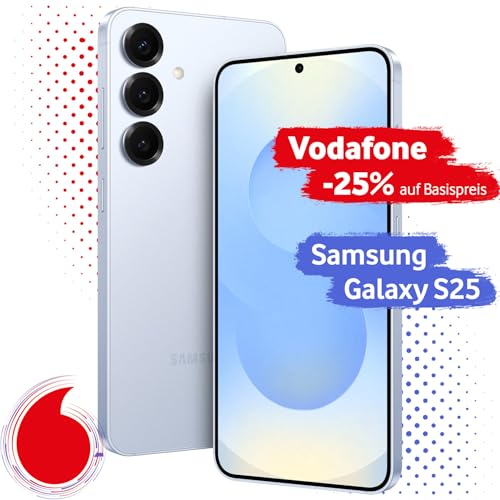 Samsung Galaxy S25 mit Vodafone Vertrag | Aktion: 25% Basispreis-Rabatt | 24 Mon. Laufzeit | in Icyblue | mit 128 GB Speicher von Vodafone