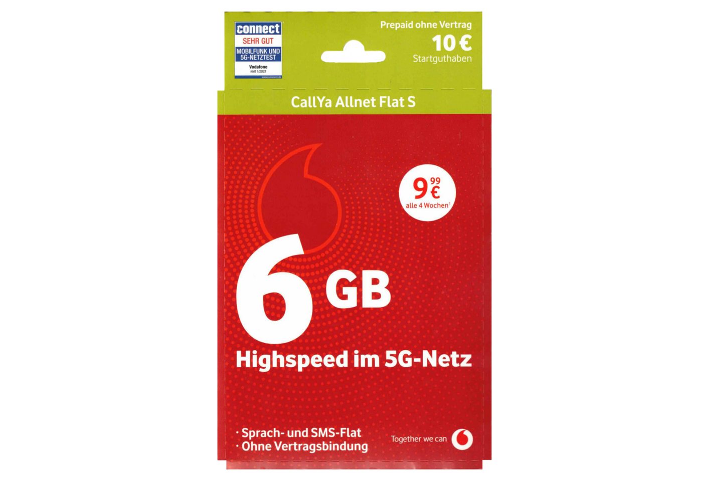 Vodafone Callya Allnet Flat S Prepaidkarte, (6GB Datenvolumen) von Vodafone