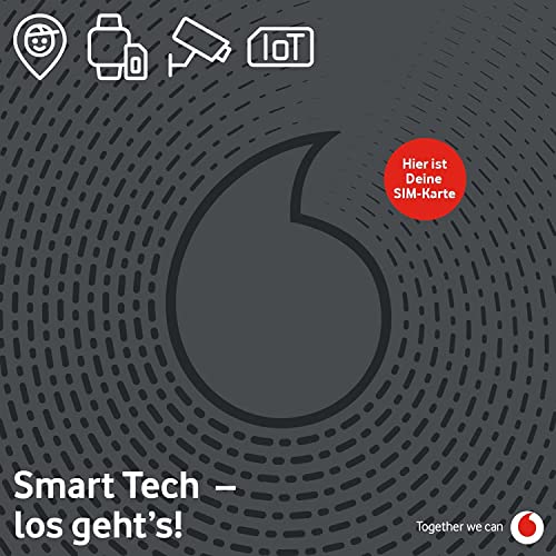Vodafone Smart Tech M | eSIM | 500 Min, 100 SMS, 3 GB Daten, EU-Roaming | für Smartwatch, Kids Watches, Safety Watch | bis zu 350€ Amazon-Gutschein | 1 oder 24 Monate Laufzeit von Vodafone