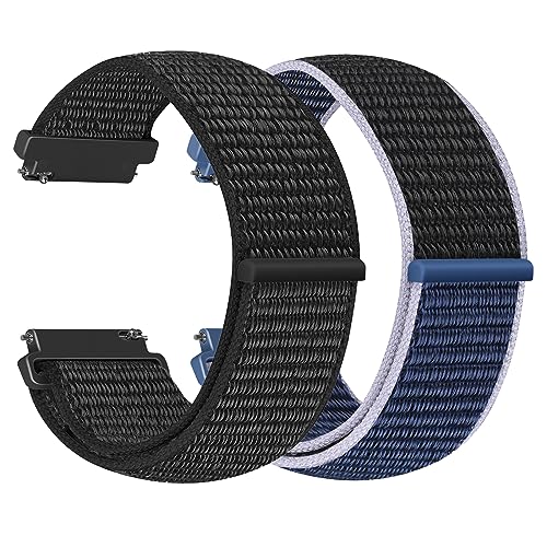 Vodtian 18mm Nylon Armband Kompatibel mit Garmin Venu 2S/Venu 3S/Vivoactive 4S/Vivomove 3S/Forerunner 255s/255s Music/265s, Schnellverschluss Ersatz Sport Loop Uhrenarmband für Damen Herren von Vodtian