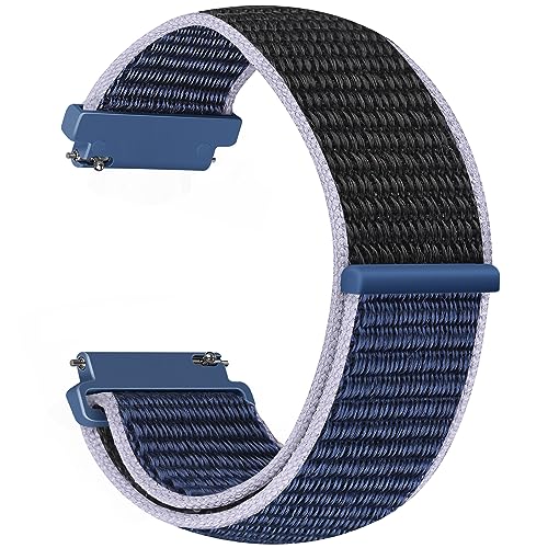 Vodtian 18mm Nylon Armband Kompatibel mit Garmin Venu 2S/Venu 3S/Vivoactive 4S/Vivomove 3S/Forerunner 255s/255s Music/265s, Schnellverschluss Ersatz Sport Loop Uhrenarmband für Damen Herren von Vodtian