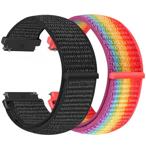 Vodtian 24mm Nylon Armband Kompatibel mit Suunto 9/9 Baro/9 Titanium/9 GPS/Suunto 7/D5/ Spartan Sport/Traverse 24mm/Ticwatch Pro 5/Fossil Q Machine Hybrid/Nate Hybrid, Uhrenarmband für Damen Herren von Vodtian