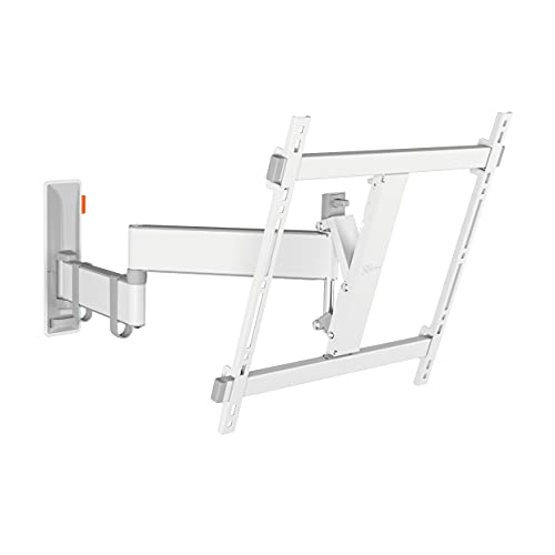 Vogel's Comfort TVM 3445 Schwenkbare TV-Wandhalterung für 32-65 Zoll Fernseher, Max. 25 kg, Schwenkbar bis zu 180°, Full-Motion TV Halterung max. VESA 400x400, Universelle Kompatibilität, Weiß von Vogel's