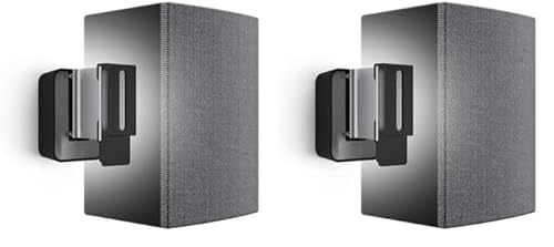 Vogel's Sound 3200 Universelle Lautsprecher Wandhalterung, Max. 5kg, Neigbar -30°/+30°, Schwenkbar bis zu 70° (Links/rechts), Schwarz, 1 Halterung (Packung mit 2) von Vogel's