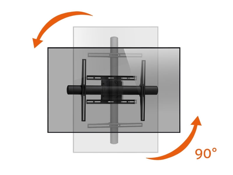 Vogels PFW 6858 Display Wandhalterung 90Grad drehbar (Pivot-Funktion) bis 65 Zol... von Vogels